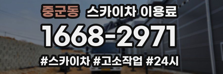 중군동 스카이차 이용료