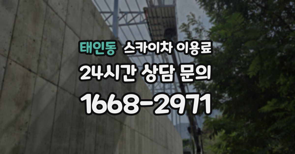 태인동 스카이차 이용료