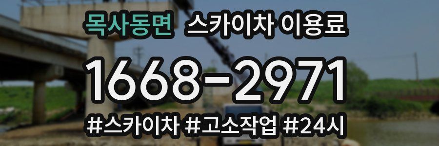 목사동면 스카이차 이용료