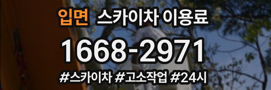 입면 스카이차 이용료