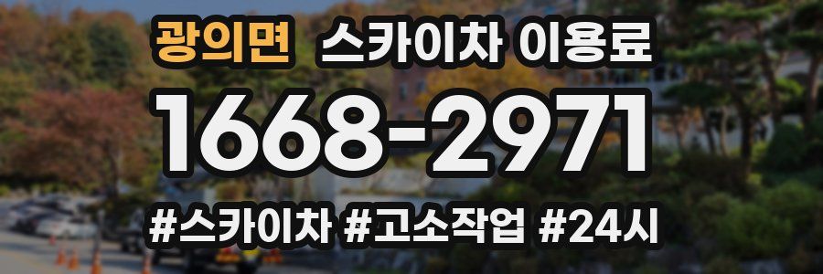 광의면 스카이차 이용료