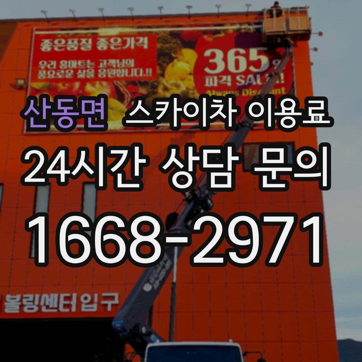 산동면 스카이차 이용료