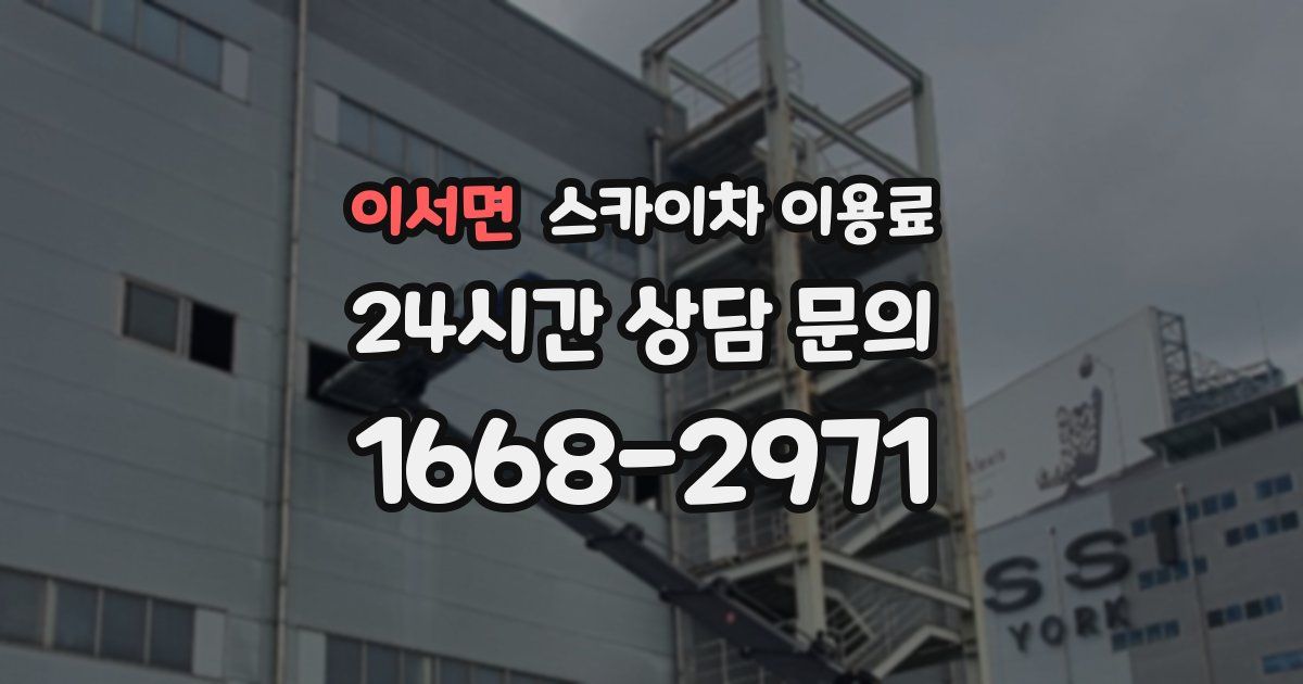 이서면 스카이차 이용료