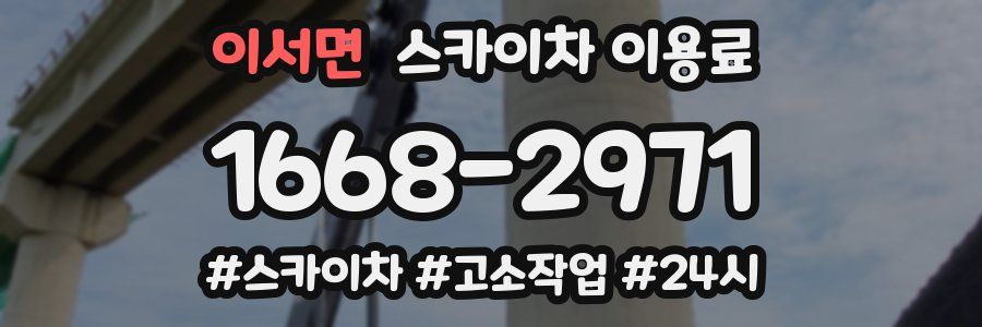 이서면 스카이차 이용료