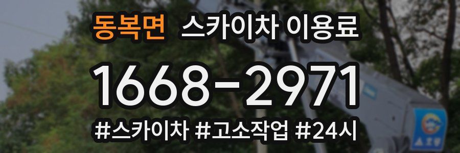 동복면 스카이차 이용료