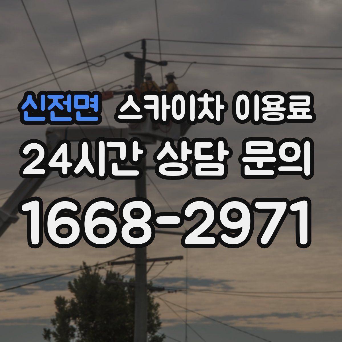 신전면 스카이차 이용료