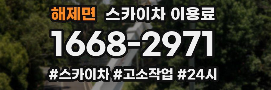 해제면 스카이차 이용료