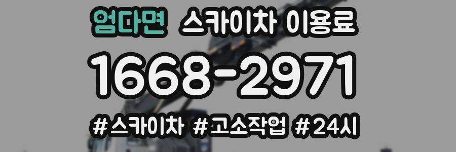 엄다면 스카이차 이용료