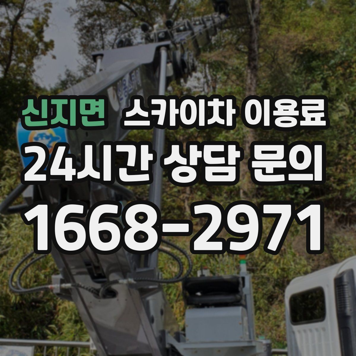 신지면 스카이차 이용료 문의에 앞서 확인할 현장 정보