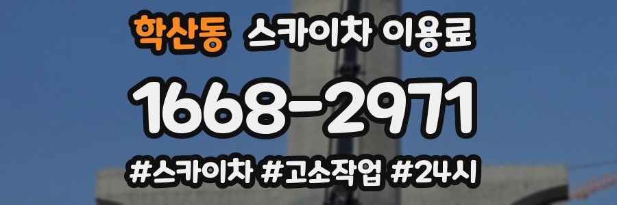 학산동 스카이차 이용료