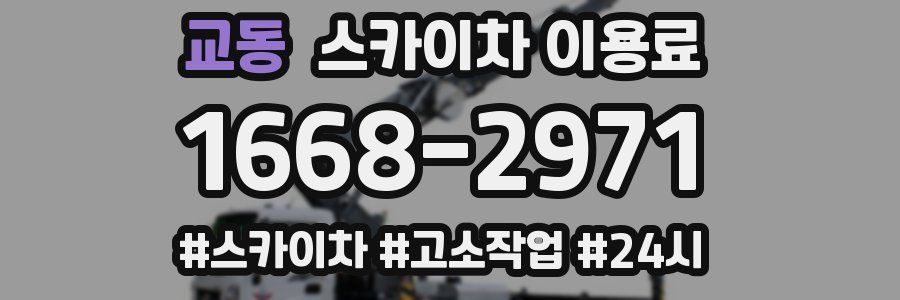 교동 스카이차 이용료