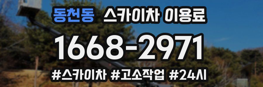 동천동 스카이차 이용료