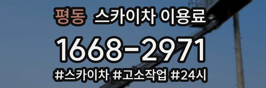 평동 스카이차 이용료