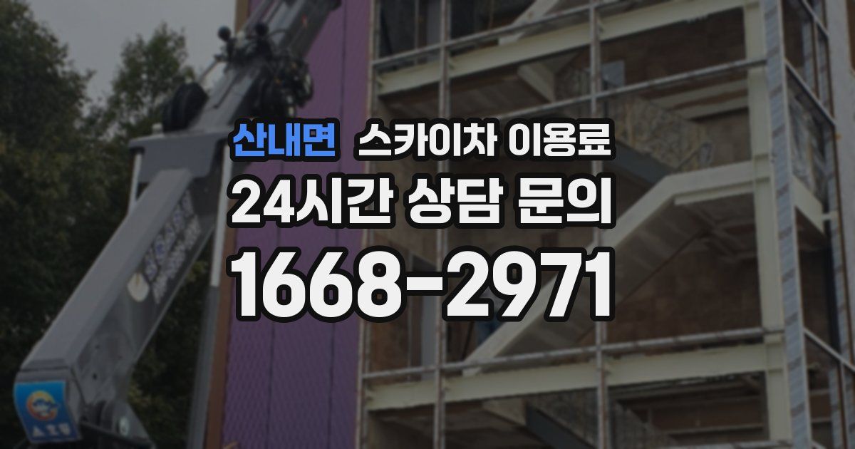 산내면 스카이차 이용료
