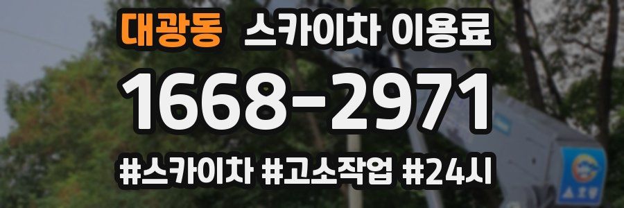 대광동 스카이차 이용료