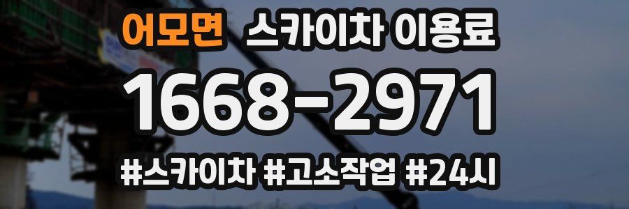 어모면 스카이차 이용료