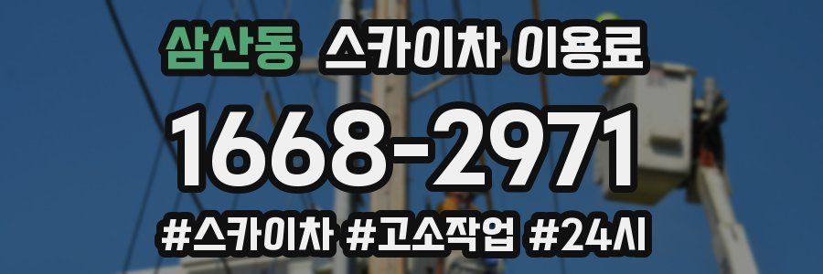 삼산동 스카이차 이용료
