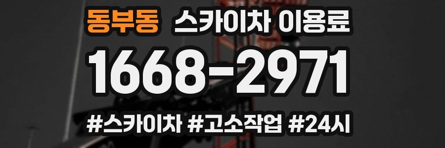 동부동 스카이차 이용료
