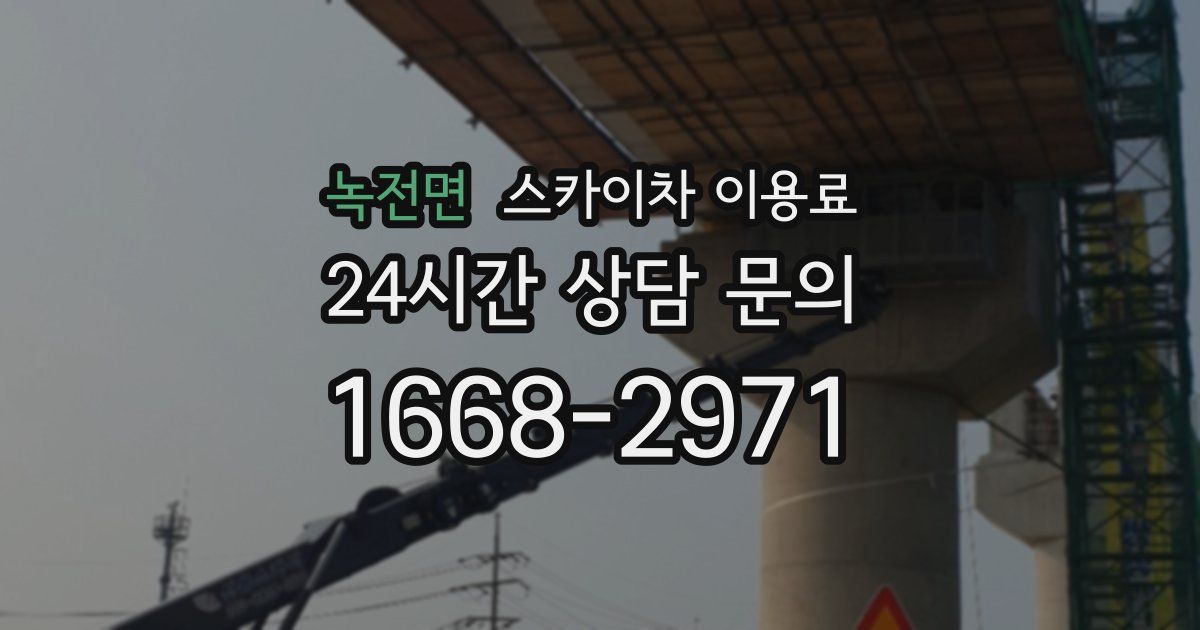 녹전면 스카이차 이용료