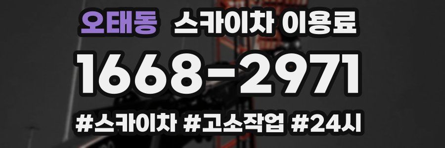 오태동 스카이차 이용료