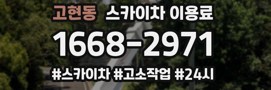 고현동 스카이차 이용료
