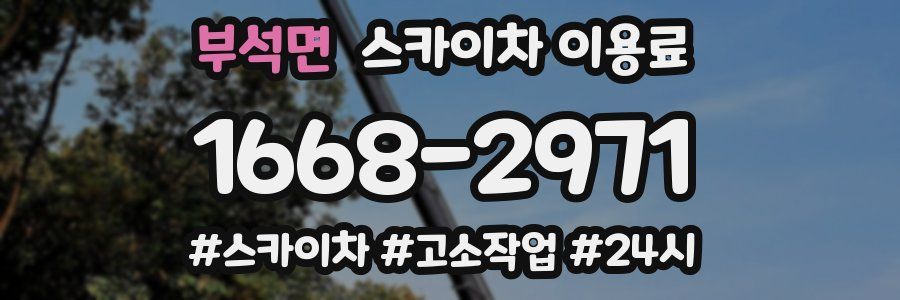 부석면 스카이차 이용료