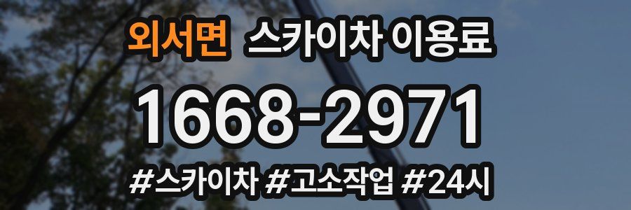 외서면 스카이차 이용료