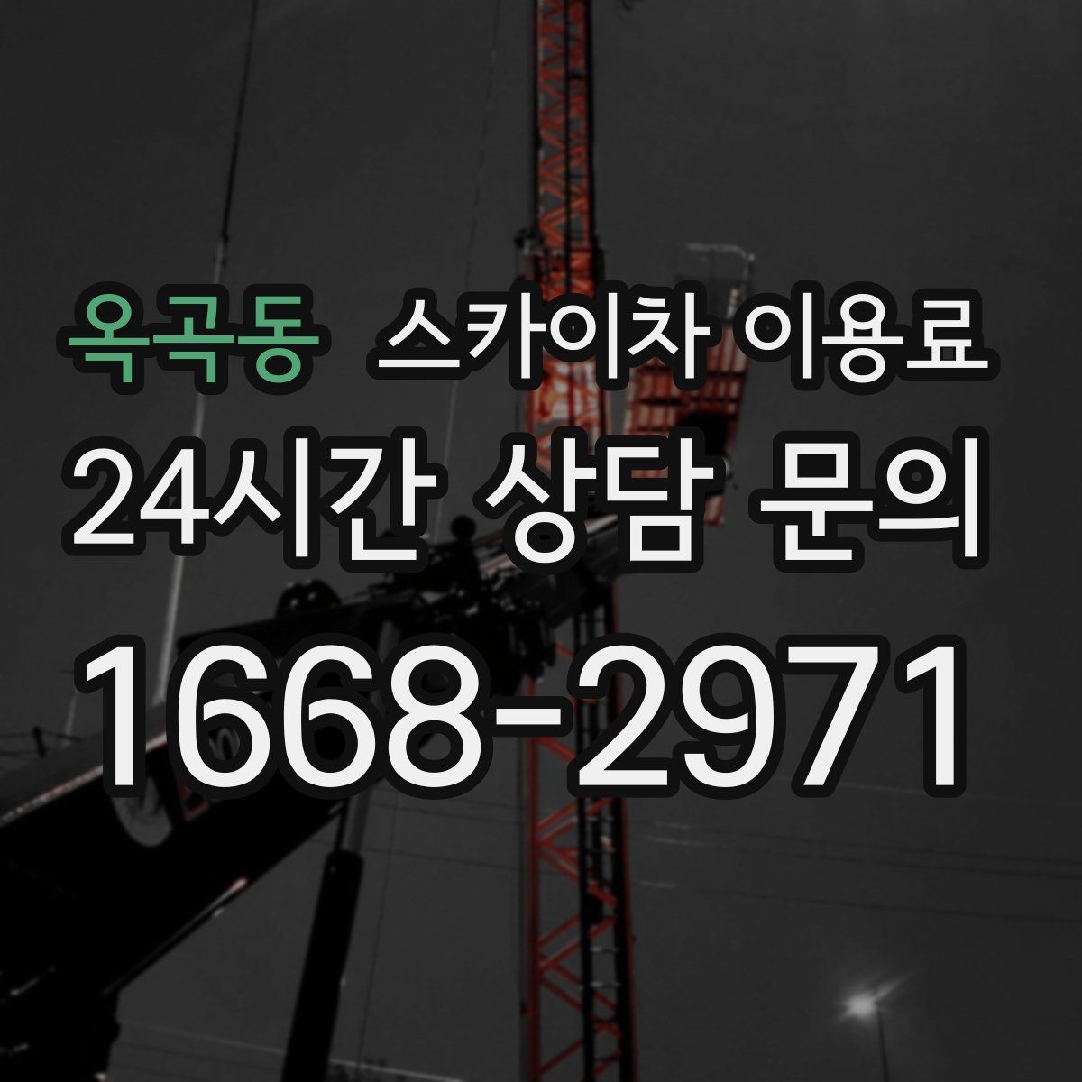 옥곡동 스카이차 이용료