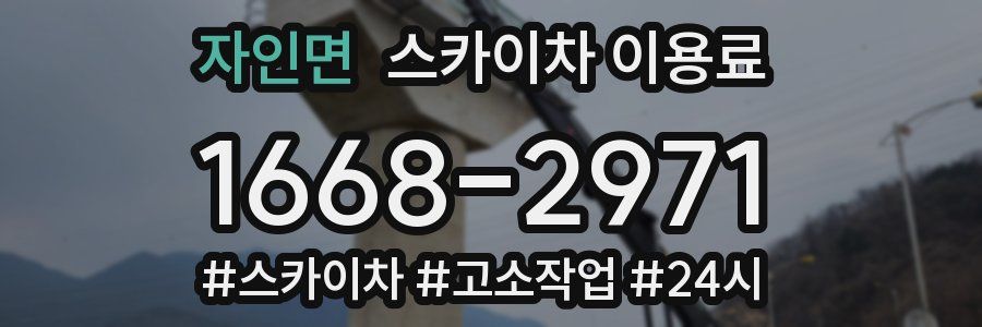 자인면 스카이차 이용료