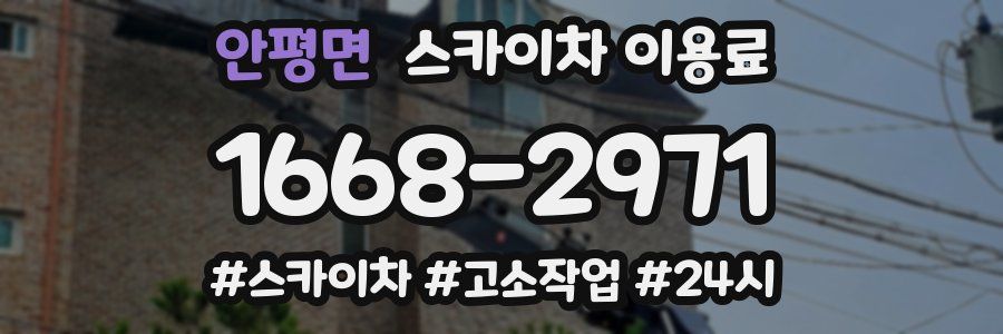 안평면 스카이차 이용료