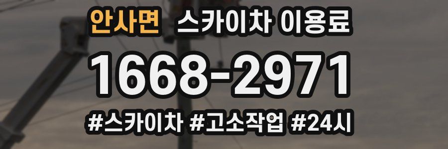 안사면 스카이차 이용료