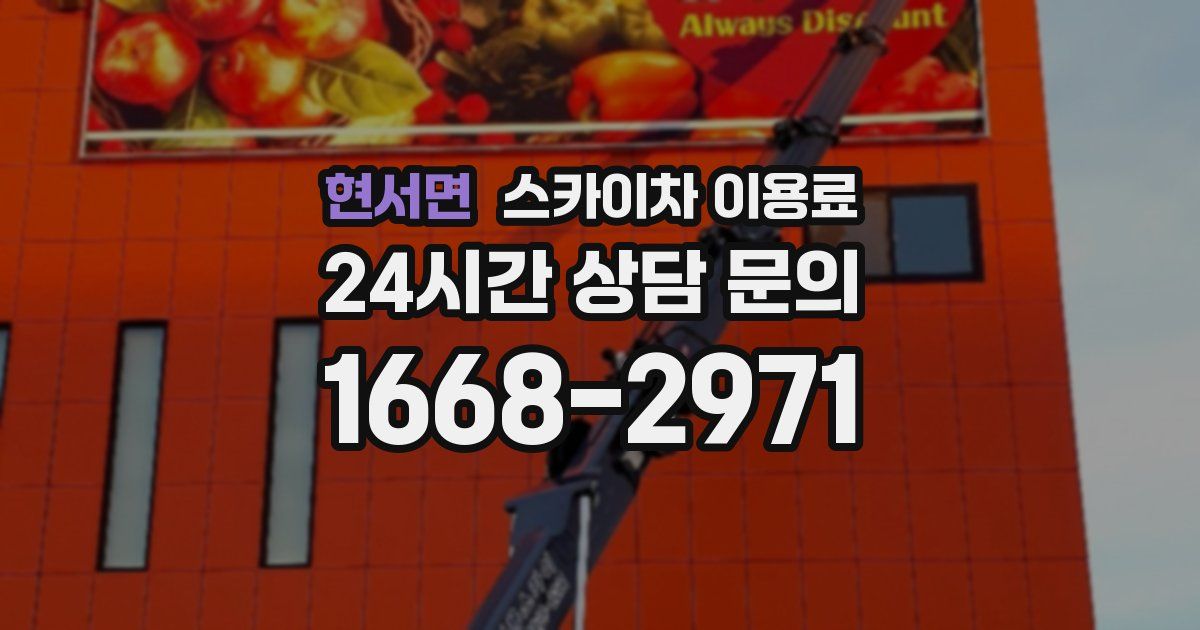 현서면 스카이차 이용료