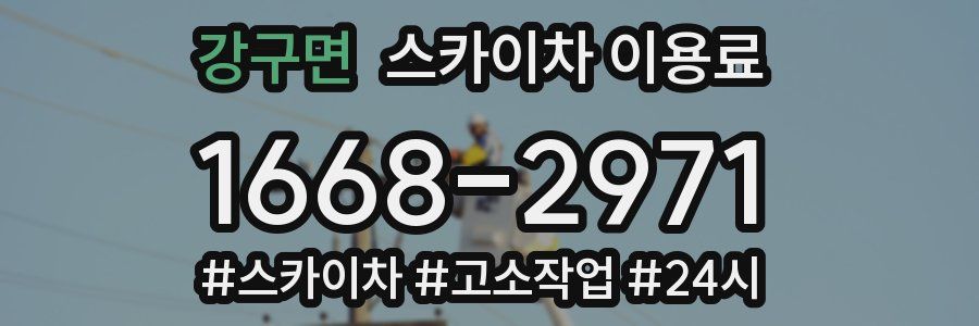 강구면 스카이차 이용료