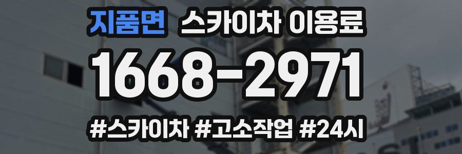 지품면 스카이차 이용료