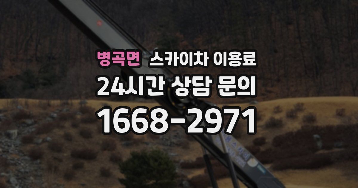 병곡면 스카이차 이용료