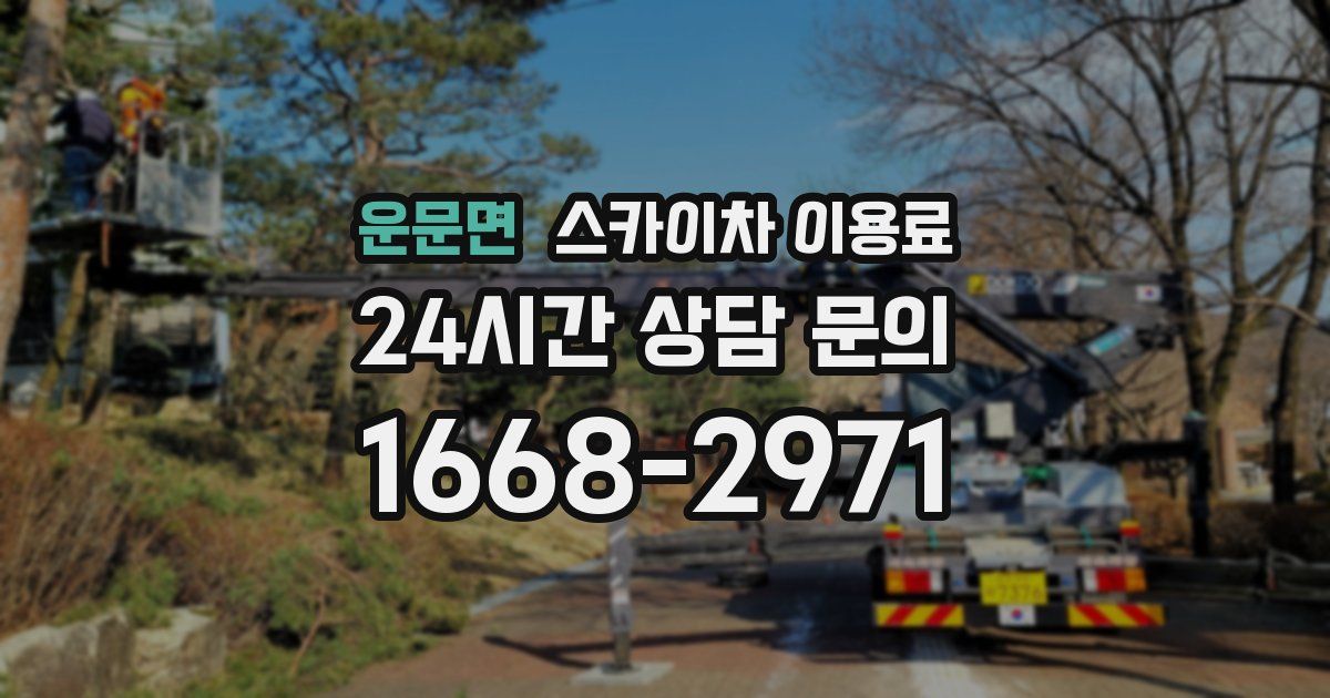 운문면 스카이차 이용료