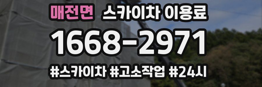 매전면 스카이차 이용료