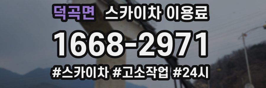 덕곡면 스카이차 이용료