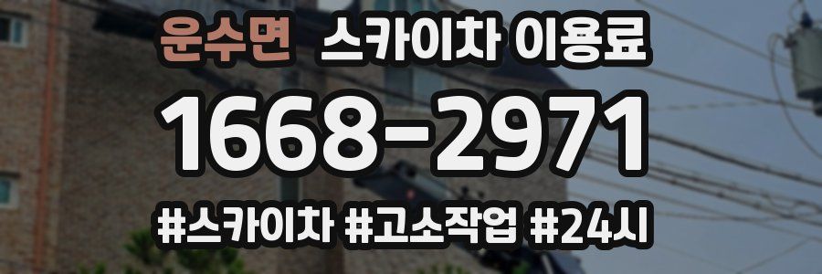 운수면 스카이차 이용료