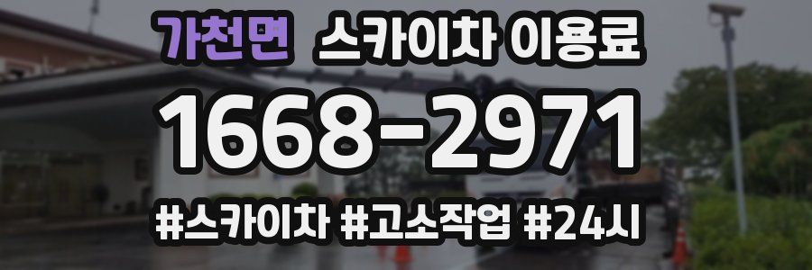가천면 스카이차 이용료