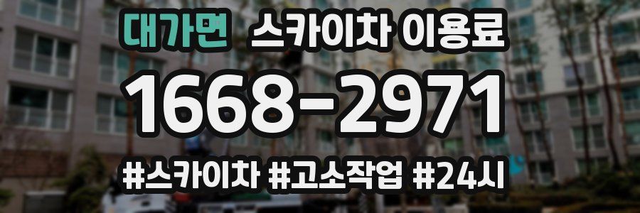 대가면 스카이차 이용료