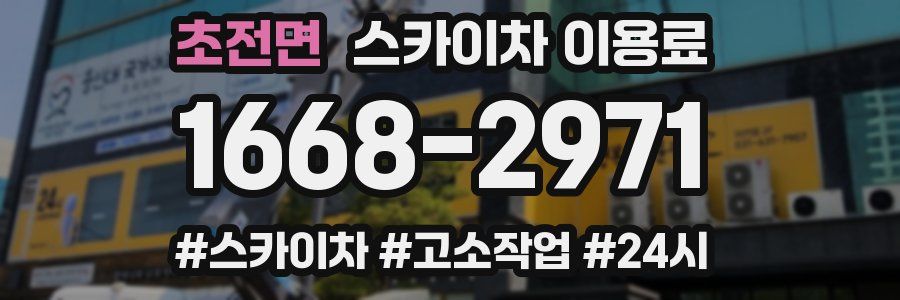 초전면 스카이차 이용료