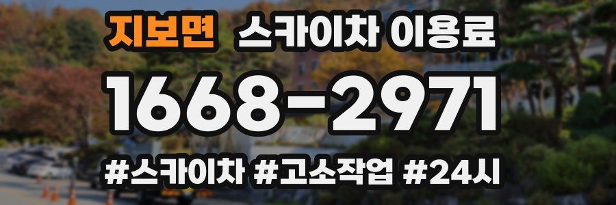 지보면 스카이차 이용료