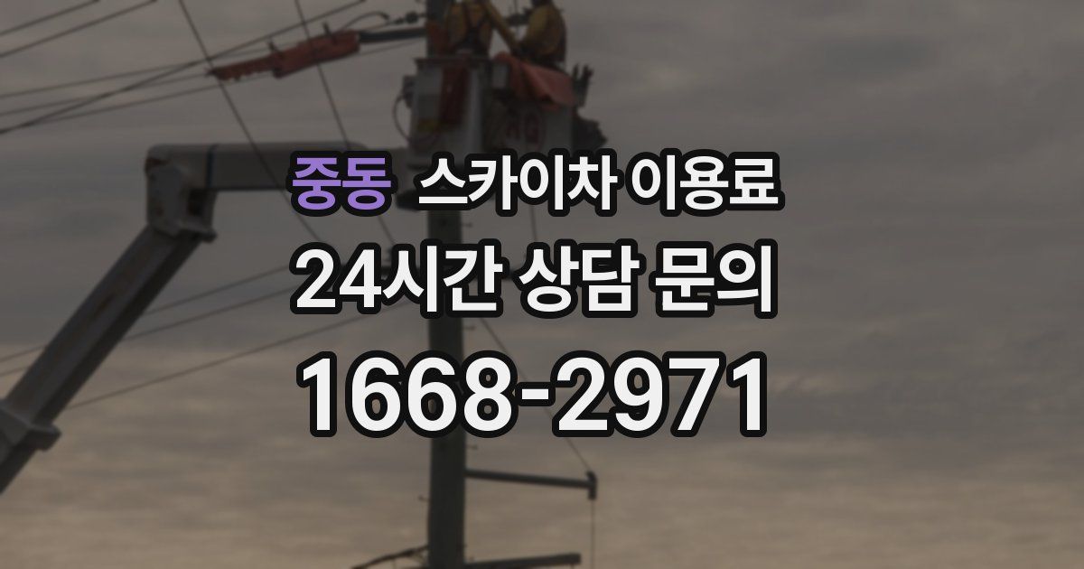 중동 스카이차 이용료