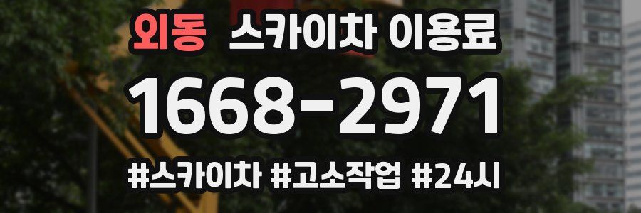외동 스카이차 이용료