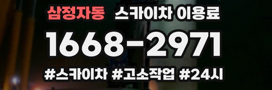 삼정자동 스카이차 이용료