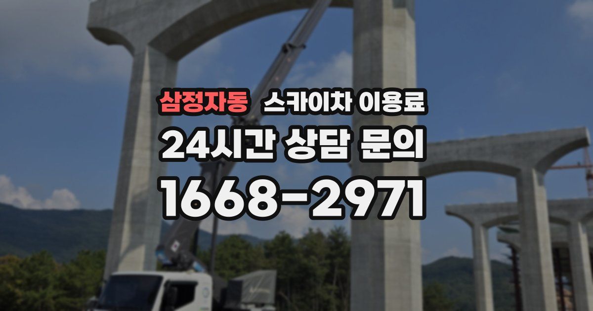삼정자동 스카이차 이용료