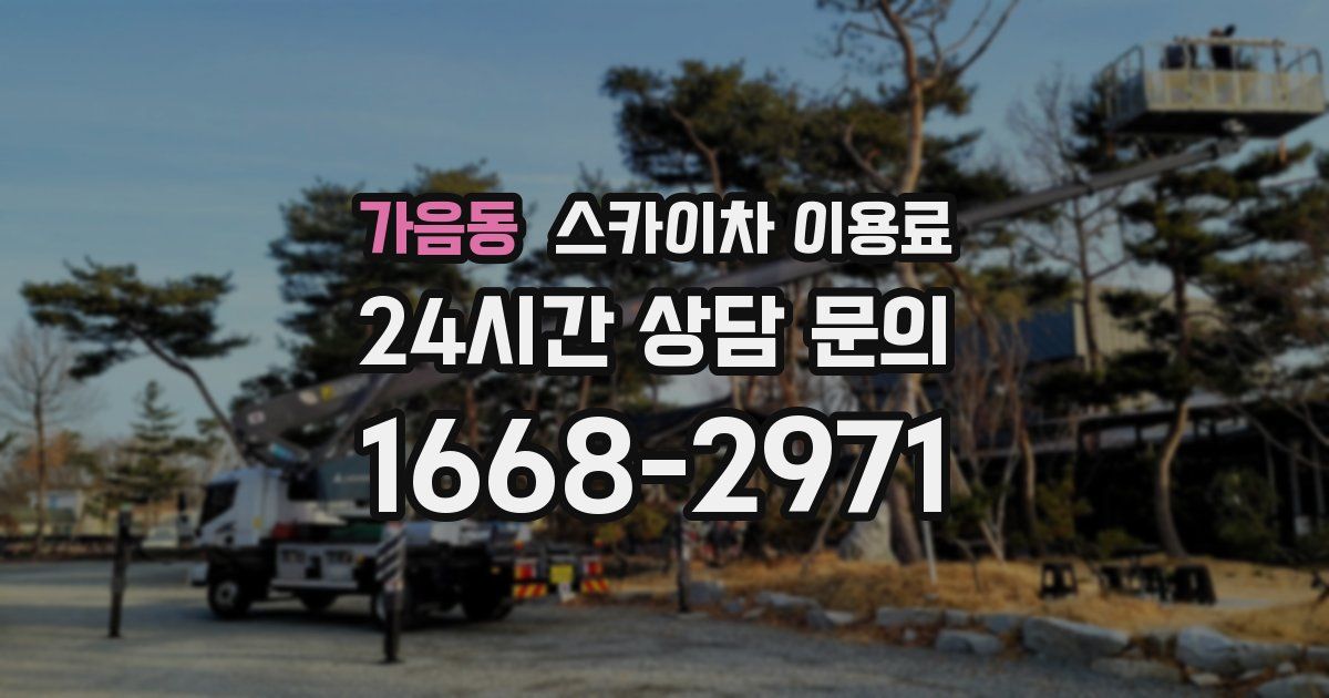 가음동 스카이차 이용료