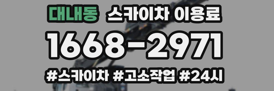 대내동 스카이차 이용료