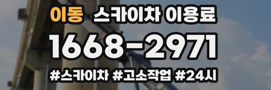 이동 스카이차 이용료